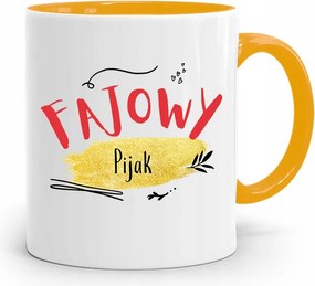 Alkoholista Részegeknek Sárga Ajándék Bögre fényképes nyomtatással