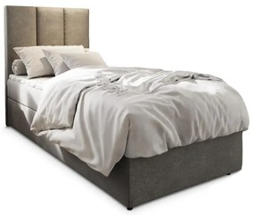 Kárpitozott boxspring ágy MERALIS 100x200 cm szürke Matrac: Bonell rugós matrac