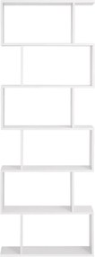 PRESTON könyvespolc, 70x24x190,5cm, fehér Vasagle