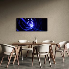 Kék spirálok képe (120x50 cm)