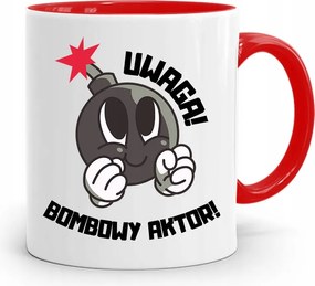 Színésznőnek Bögre Piros Születésnapi Ajándék fényképes nyomtatással