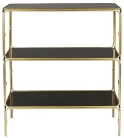 Fekete-aranyszínű fém könyvespolc 80x89x35 cm Liah – White Label