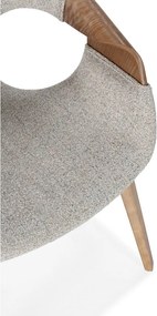 Bézs kárpitozott karfás étkezőfotel szett 2 db-os Elif – MOME