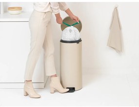 Bézs acél pedálos szemetes 30 l NewIcon – Brabantia