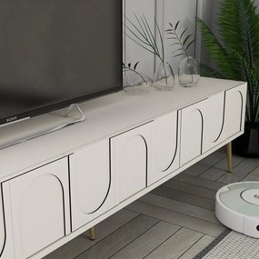 TV szekrény Lyon 2 - Krém, Arany