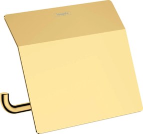 Hansgrohe AddStoris, toalettpapír tartó fedővel, csiszolt arany megjelenés, HAN-41753990