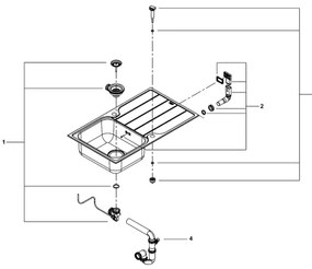GROHE 31573SD1 - Konyhai mosogató szett K500 csepegtetővel és A csapteleppel, 86×50 cm, rozsdamentes acél
