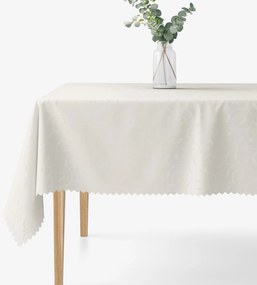 Goldea ünnepi viaszosvászon terítő - tej színű nagy ornamentekkel ékesített 120 x 180 cm
