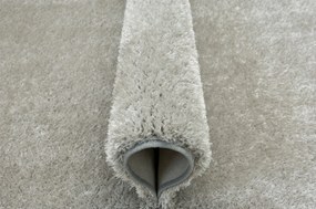 Shaggy Szőnyeg Luxus Ezüstös Szürke Bolyhos Csillogó Silky 200x250 cm