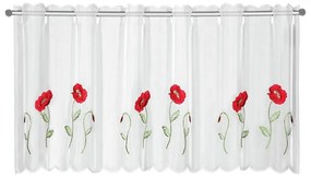 Fehér fényáteresztő függöny 155x45 cm Poppies – Sehlbach