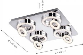 Leuchten Direkt 14522-17 - LED Spotlámpa TIM 4xLED/2,8W/230V + 4xLED/3,1W