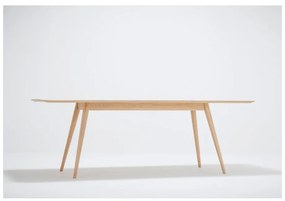 Stafa tömör tölgyfa étkezőasztal, 220 x 90 cm - Gazzda