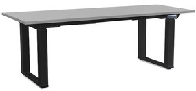 OfficeTech Strong állítható magasságú asztal 200 x 80 cm, fekete alap, világos szürke