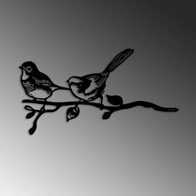 Bird fém kerti dísztárgy, fekete, 50×26 cm