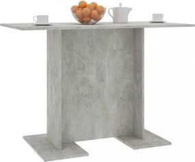 betonszürke szerelt fa étkezőasztal 110 x 60 x 75 cm