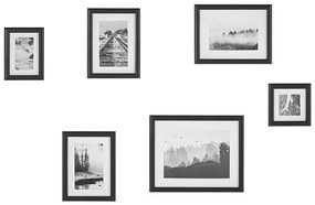 Hat darab kép fekete keretben ZINARE Beliani