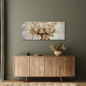 Kép - Lány rózsákkal (120x50 cm)