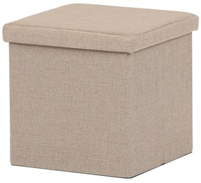 Taburet Cu Depozitare Material Textil Crem. TAB-461