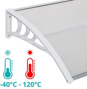 Műanyag előtető több méretben és színben-120x90 cm-fehér