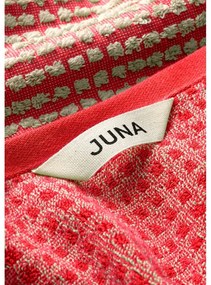 Piros frottír bio pamut törölköző 50x100 cm Check – JUNA