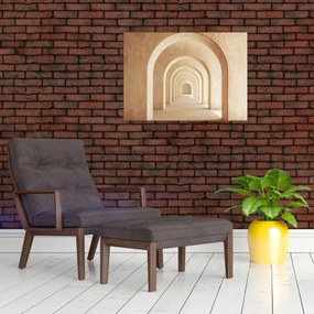 Üveg kép - Bézs átjáró (70x50 cm)