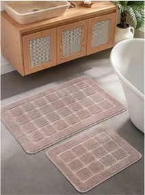 Barna fürdőszobai kilépő szett 2 db-os 50x80 cm Kareli – Foutastic