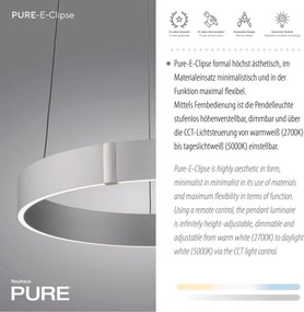 Paul Neuhaus modern függeszték pure e-clipse eloxált alumínium pln2560-95