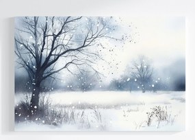 Vászonkép Canvas Tájkép Fa Tél Hó Hófúvás Fagy 60x40