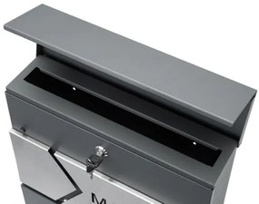 monzana® Postaláda 37x11x36,5 cm - antracit