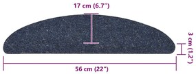 30 db kék öntapadó lépcsőszőnyeg 56 x 17 x 3 cm