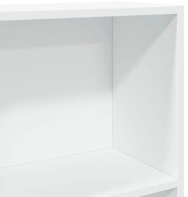 fehér szerelt fa könyvespolc 60 x 24 x 176 cm