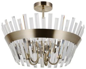 ITALUX PND-22450-5-ABR ALTOYA Kristály Mennyezeti Lámpa Antik Bronz, Átlátszó E14 IP20