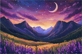 Kép - Lila táj (90x60 cm)