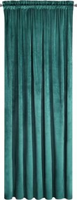 Függöny Matt Bársony sötét türkiz béka 140x250