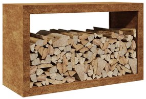 tűzifa állvány 100x40x60 cm időjárásálló acélból