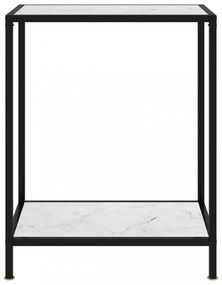 fehér edzett üveg tálalóasztal 60 x 35 x 75 cm