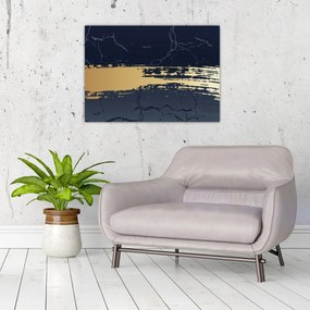 Kép - Kék és arany absztrakció N⁰2 (70x50 cm)