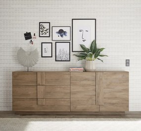 Jupiter 2 ajtós, 3 fiókos komód mercure tölgy 241 cm
