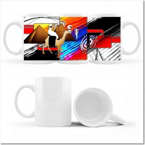 Piramis utazás mintás bögre