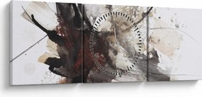 Egy absztrakt festmény képe (órával) (90x30 cm)