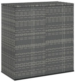 vidaXL szürke polyrattan kerti párnatartó doboz 100 x 49 x 103,5 cm