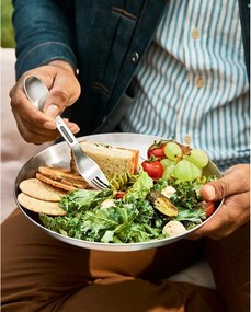 Ezüstszínű rozsdamentes acél étkező villa szett 4 db-os Spork – Black + Blum