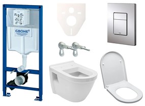 Kedvező árú Grohe függő WC készlet könnyű falakhoz / fal előtti beépítéshez + WC Vitra Integra incl. ülőhelyek 38528SET-KH