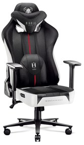 Diablo X-Player 2.0 szövet gamer szék Nagy méret: fehér-fekete Diablochairs