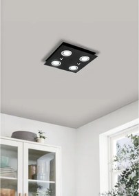 Eglo 33804 - LED Mennyezeti lámpa GRATTINO 4xGU10/2,8W/230V 3000K fekete