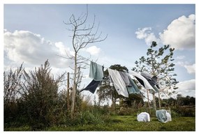 Classic Eucalyptus szürkészöld pamut fürdőlepedő, 70 x 140 cm - Zone