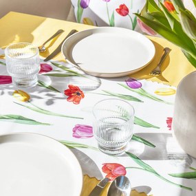 Goldea teflonbevonatú asztali futó - színes tulipánok 20x120 cm