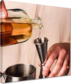 Vászonkép 30x30 Pultos mérőpohár alkohol