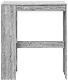 szürke sonoma szerelt fa bárasztal tárolókkal 90x40x103,5 cm