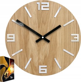 Falióra Akril Tölgy Fa Arabic Wood Fehér Kerek